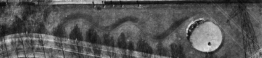 An earthwork in Holland in 1971 - an aerial photo.