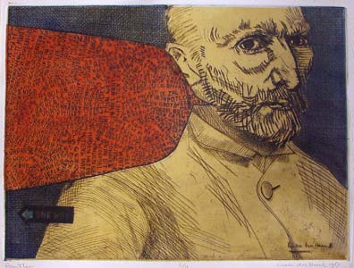 01 graphic art - etchings by Lucien den Arend linoleum cuts, etchings, silk screens serigraphy, lithography - letters to Theo van Gogh