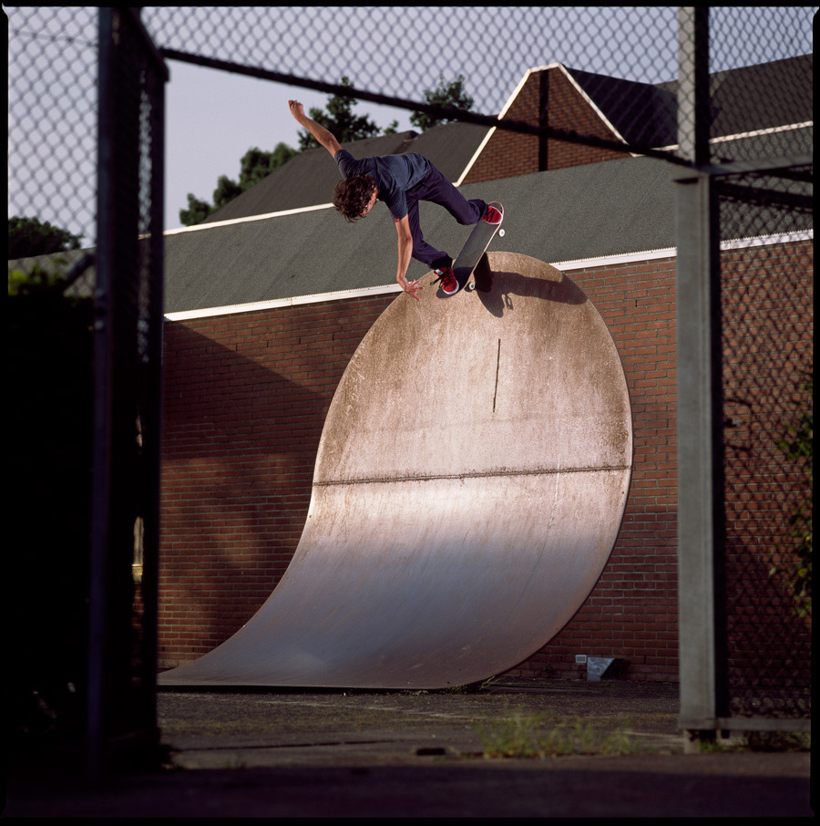 Martin Veldman skateboarding on my Utrecht sculpture