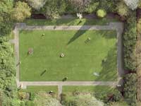 Den Haag - a satellite photo of the palace sculpture garden - the Netherlands.
