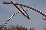 Stainless steel site specific sculpture in Heerhugowaard, Noord-Holland.